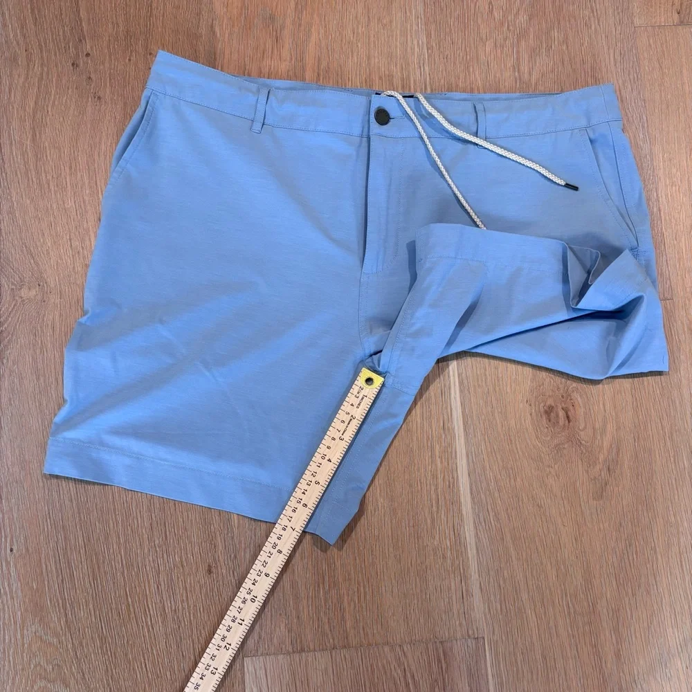 Men’s Faherty Brand All Day Shorts 7” | 38 | Light Blue | Golf | Beach | Casual